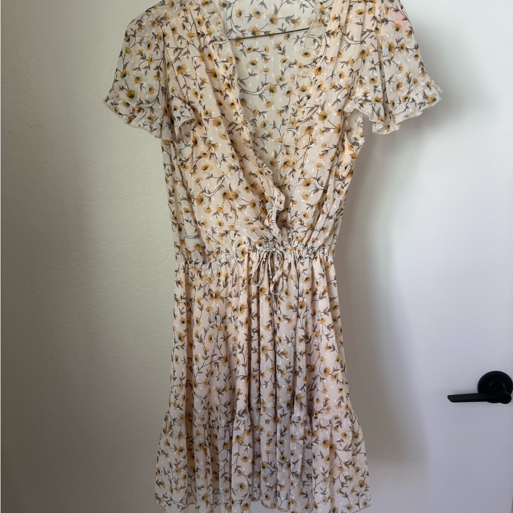 Floral Print V-Neck Dress